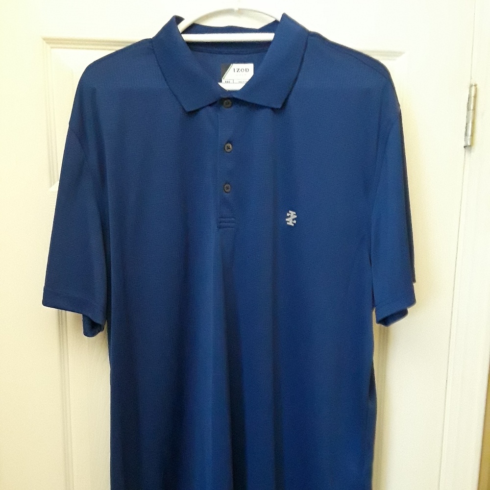 EUC - Men's Izod Grid Golf Polo - XXL - Blue